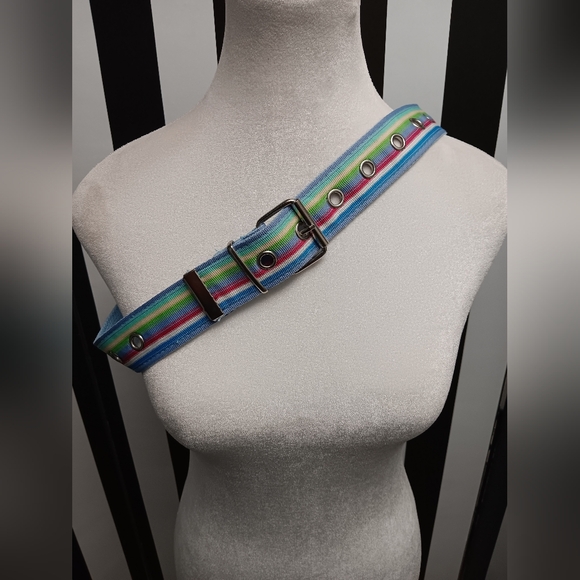 Rainbow canvas belt - Picture 2 of 6